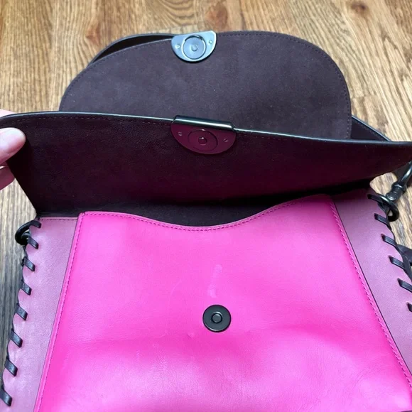 COACH 76034 Dreamer Shoulder Bag In Colorblock adjustable/interchangeable straps - Picture 4 of 11